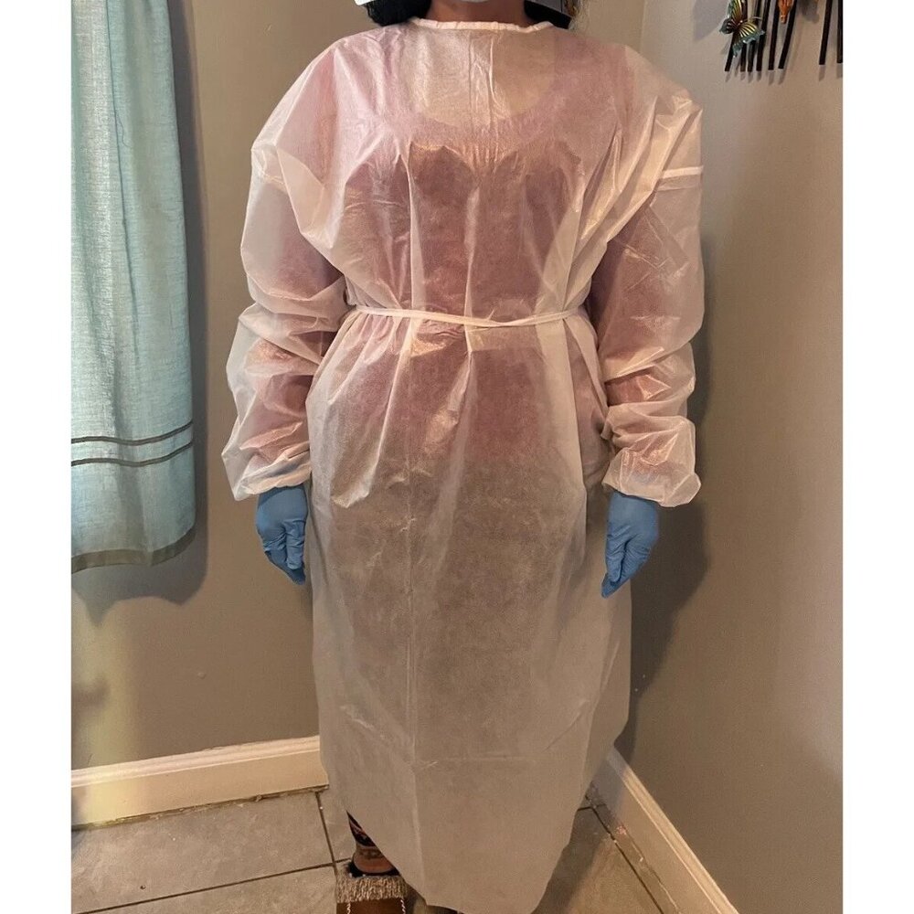 10~Level 2 Disposable Isolation Surgical Gowns white OSFM